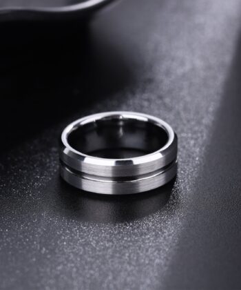 silver-wedding-band Custom Engraved Tungsten Ring For Men and women