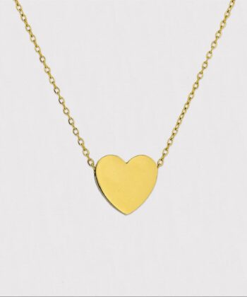 thickheart gold initial heart, Two initial necklaces