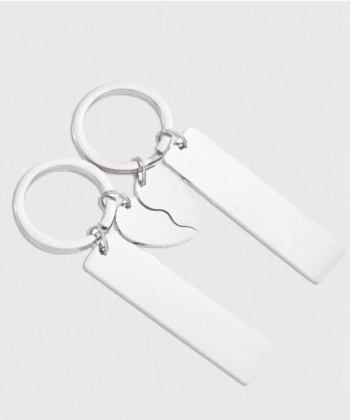 twohalfhearts Personalized Silver Broken Heart